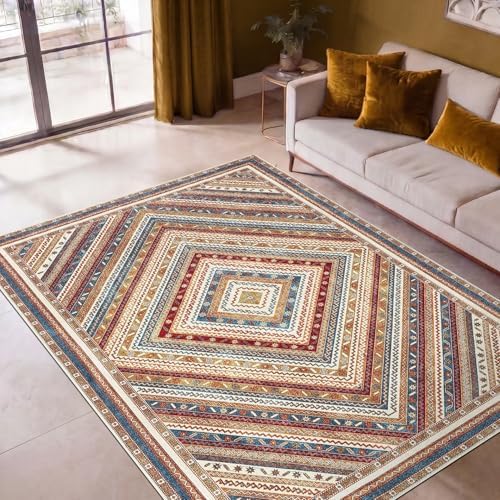 Keen Home Design Vintage Washable Entryway Rug, Non-Slip Low Pile, 3x5