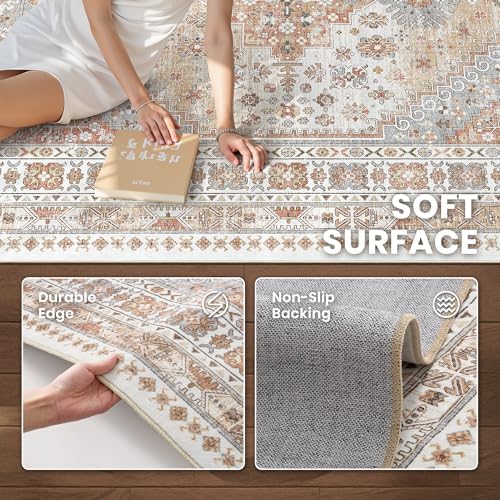 zesthome 2x5 Rug Runners for Hallways Non Slip,Kitchen Rugs,Orange