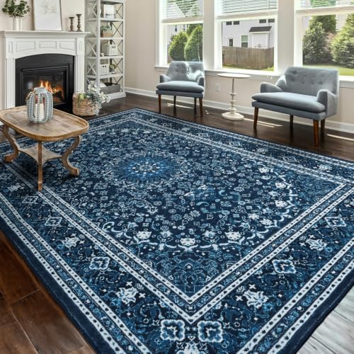 Lessymo Area Rugs 9x12 Living Room, Machine Washable Large Rug for Bedroom