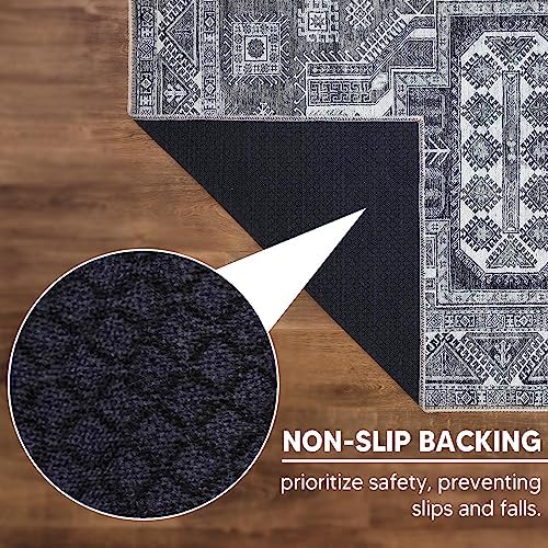 Keen Home Design Vintage Washable Runner Rug, Non-Slip Low Pile, 2x12