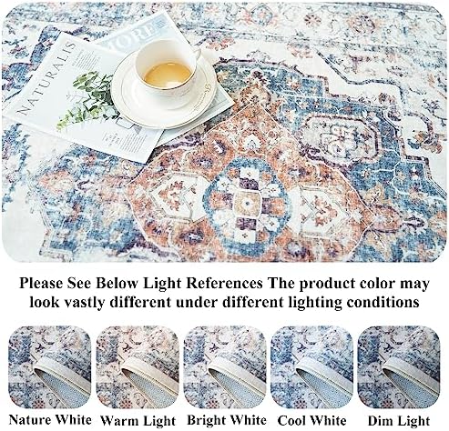 2x8 Washable Hallway Runner Rug: Indoor Non-Slip Entryway Kitchen Rugs Oriental Ultra Soft Carpet for Living Room Bedroom Thin Light Weight Water Resisitant Floor Mat for Bathroom Laudry(2x8,Brick)