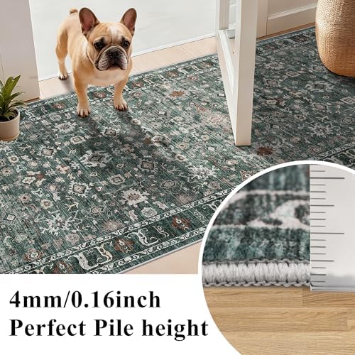 4x10 Wide Hallway Runner Rug: Washable 10ft Runners for Living Room Bedroom
