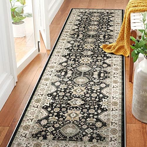 Washable Runner Rug 2x7: Hallway Runner Rug Non Slip Runner Rugs Durable