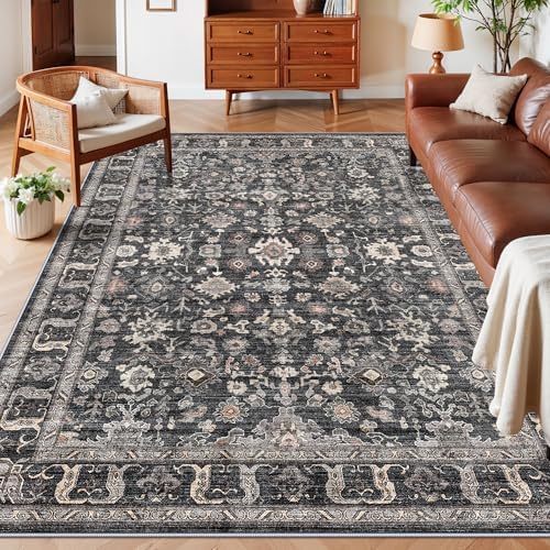 6x8 Living Room Rug - Washable Non-Slip Dining Room Rugs for Under Table