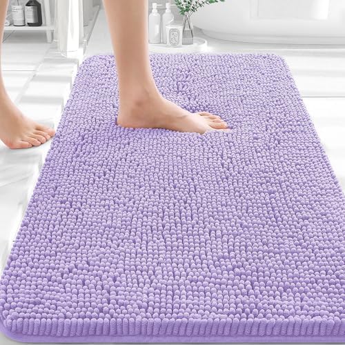 OLANLY Bathroom Rugs 30x20, Extra Soft Absorbent Chenille Bath Rugs