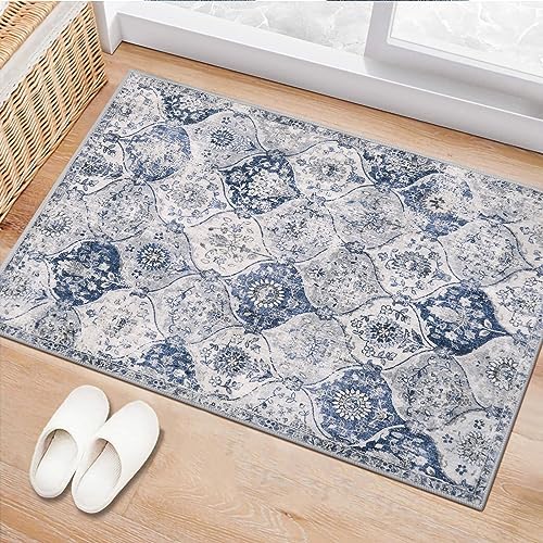 Lahome Moroccan Washable Rug, 2x3 Kitchen Rugs for Entryway Bathroom