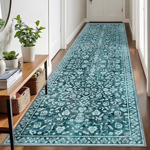 Washable Vintage 3x10 Runner Rug Non Slip Runners for Hallway