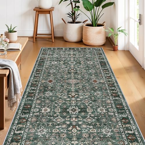 4x10 Wide Hallway Runner Rug: Washable 10ft Runners for Living Room Bedroom