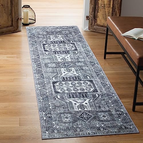 Keen Home Design Vintage Washable Runner Rug, Non-Slip Low Pile, 2x12