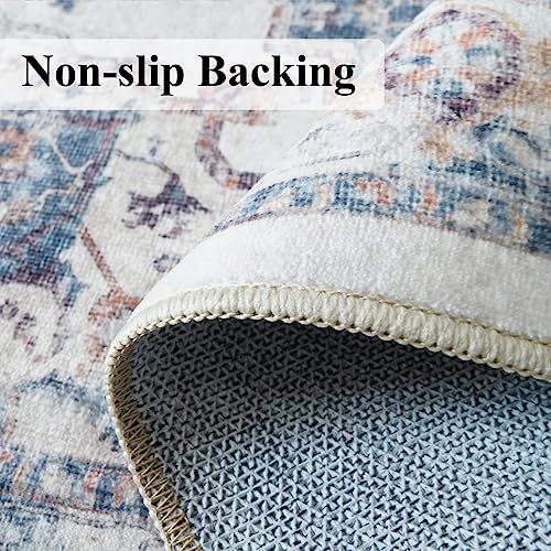 2x8 Washable Hallway Runner Rug: Indoor Non-Slip Entryway Kitchen Rugs Oriental Ultra Soft Carpet for Living Room Bedroom Thin Light Weight Water Resisitant Floor Mat for Bathroom Laudry(2x8,Brick)