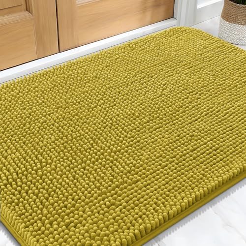 OLANLY Dog Door Mat for Muddy Paws 30x20, Super Absorbent Chenille Mud Mat